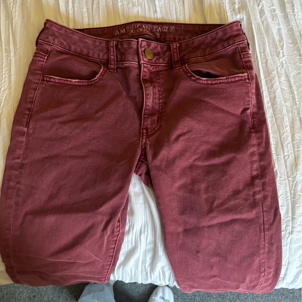 Maroon American Eagle Jeans